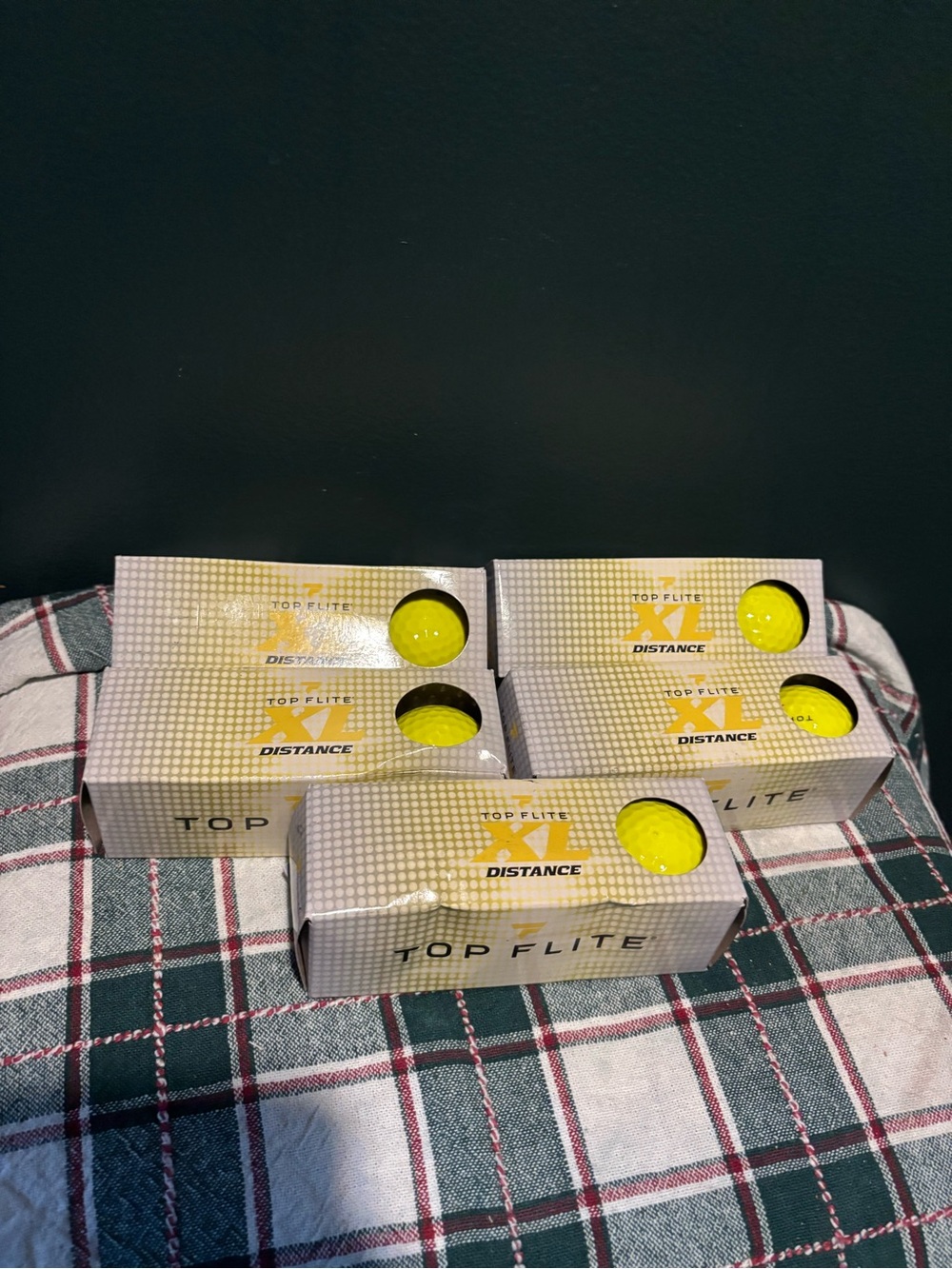 Lot of 5 Pack Top Flite XL Distance High Visibility Golf Balls